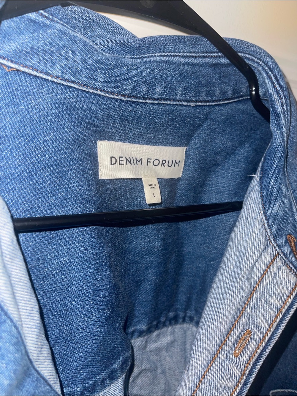 Denim Forum 80’s Comfy Denim Button Down - Picture 4 of 4